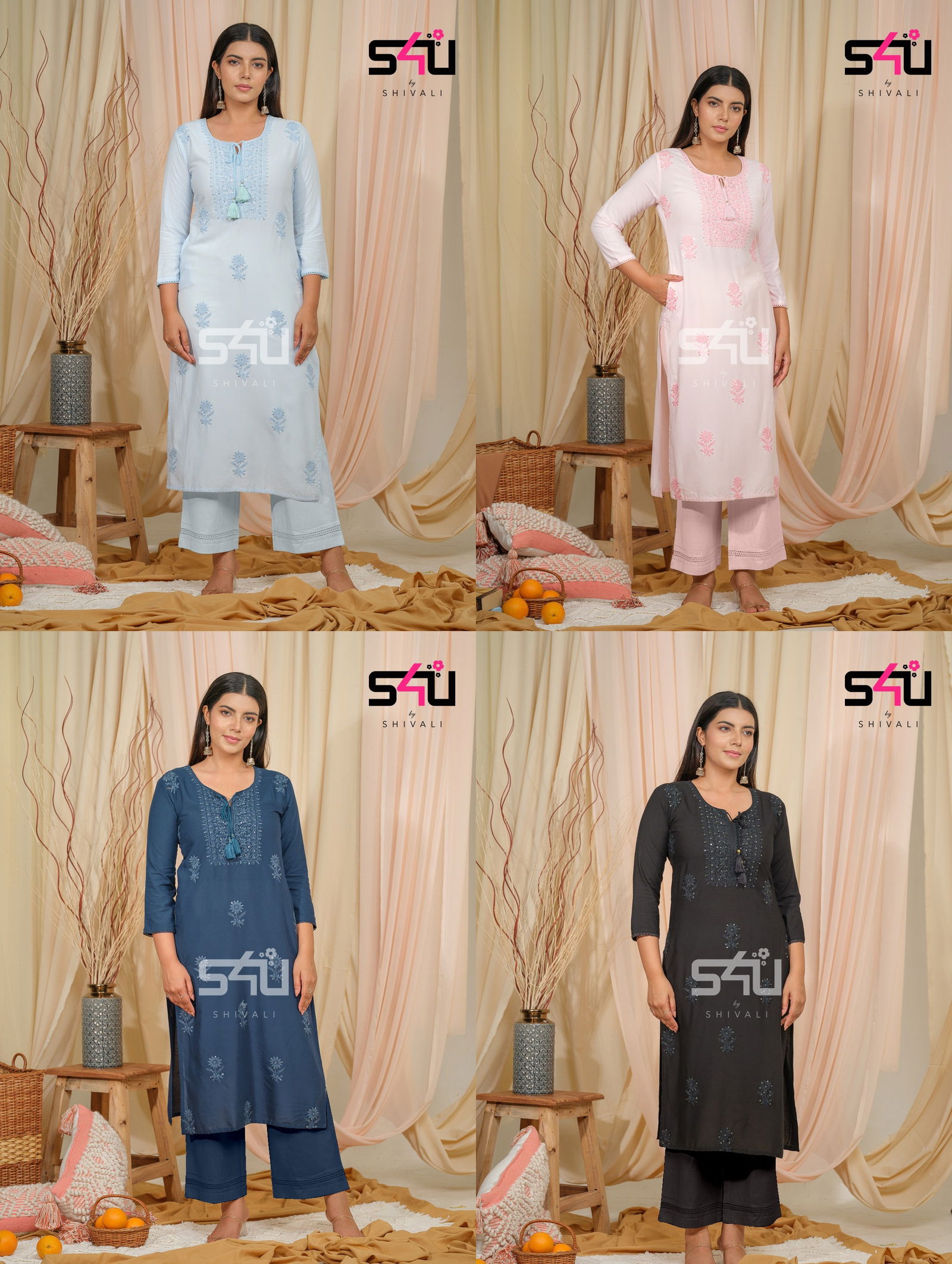 S4u 102 Rayon Designer Kurtis Catalog
